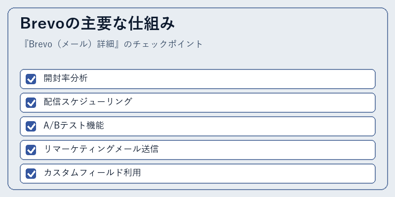 Brevoの主要な仕組み