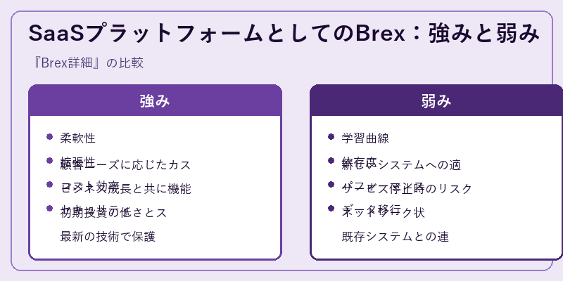 SaaSプラットフォームとしてのBrex：強みと弱み