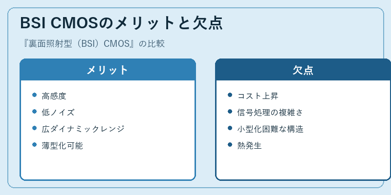 BSI CMOSのメリットと欠点