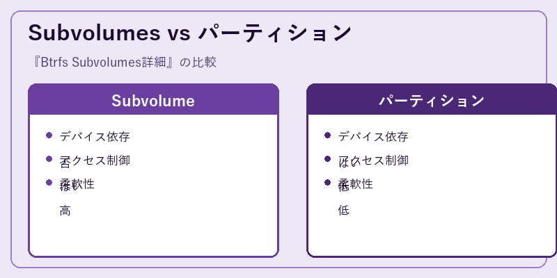 Subvolumes vs パーティション