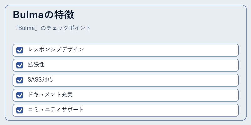 Bulmaの特徴