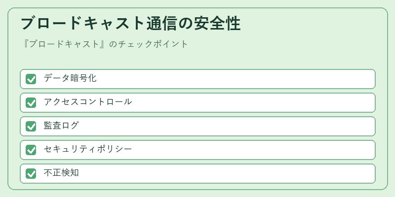 ブロードキャスト通信の安全性