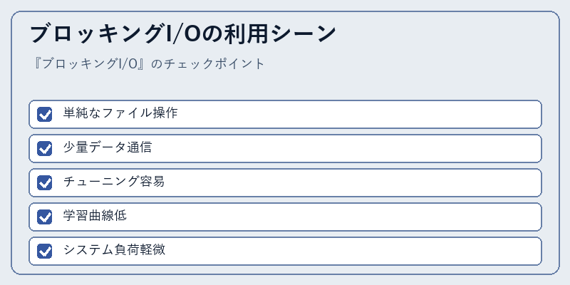 ブロッキングI/Oの利用シーン