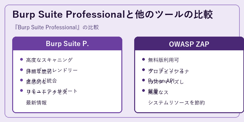 Burp Suite Professionalと他のツールの比較