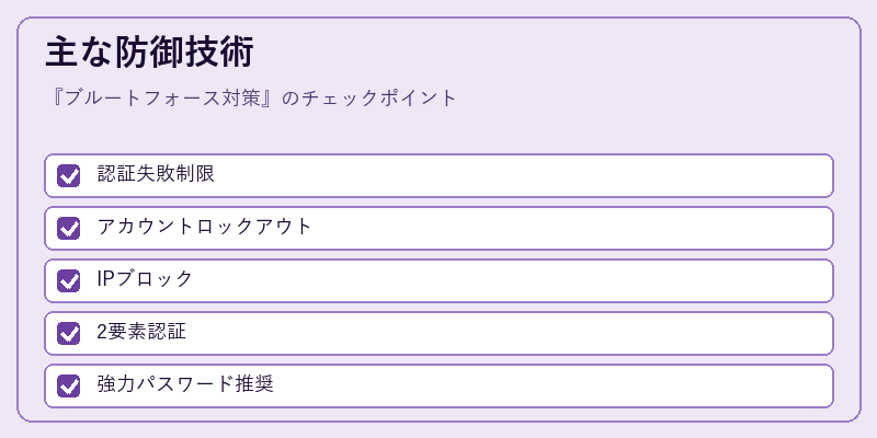 主な防御技術