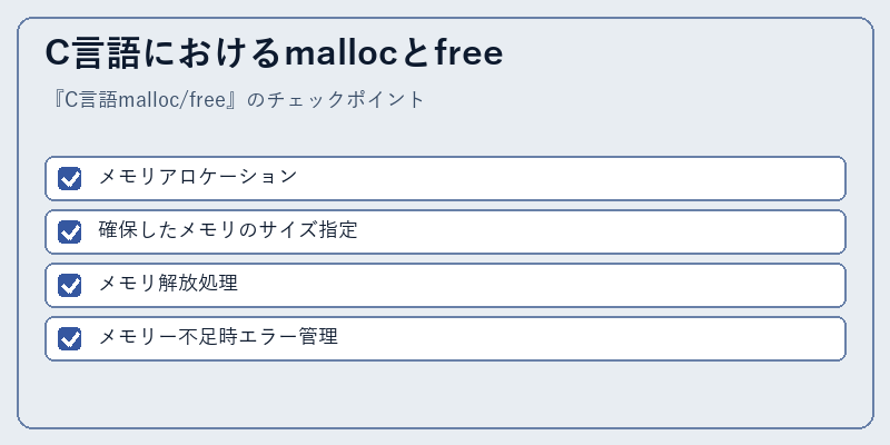 C言語におけるmallocとfree