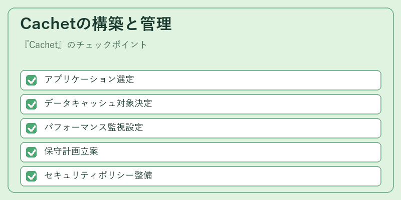 Cachetの構築と管理