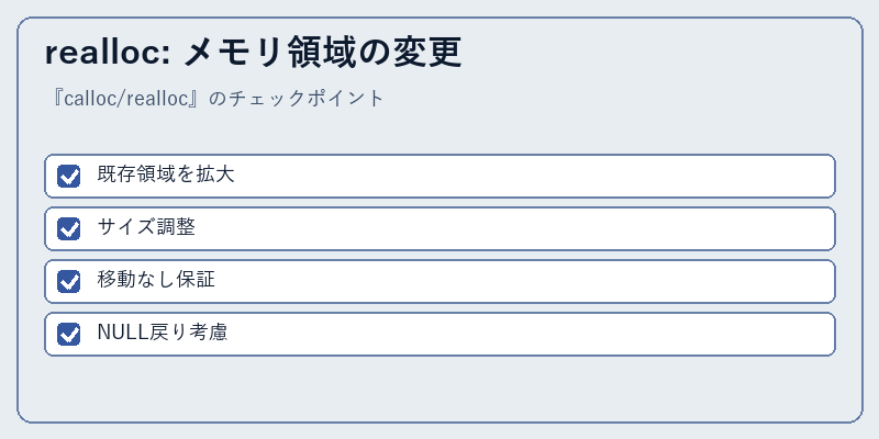 realloc: メモリ領域の変更
