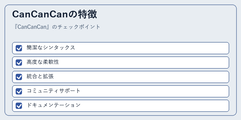 CanCanCanの特徴