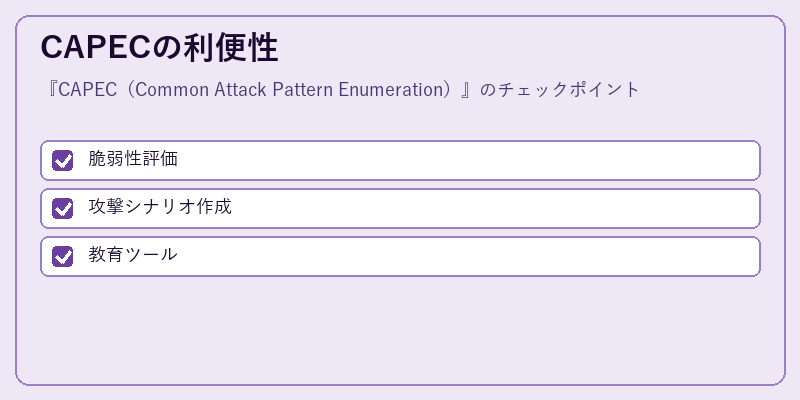 CAPECの利便性