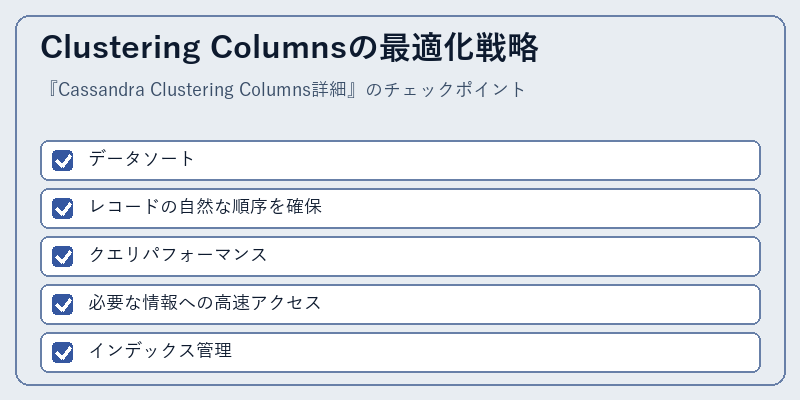 Clustering Columnsの最適化戦略