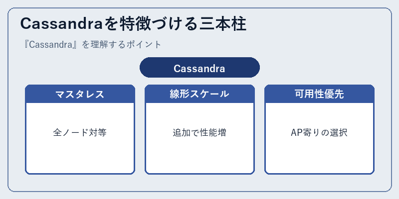 Cassandraを特徴づける三本柱