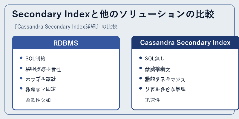 Secondary Indexと他のソリューションの比較