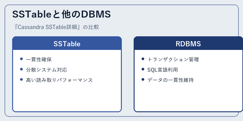 SSTableと他のDBMS