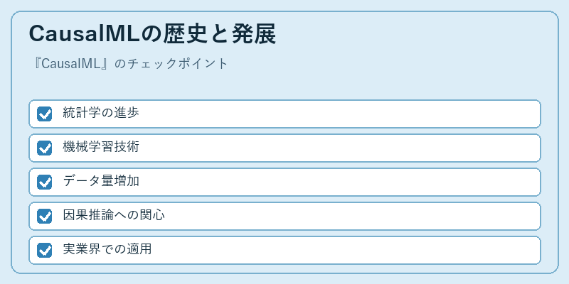 CausalMLの歴史と発展