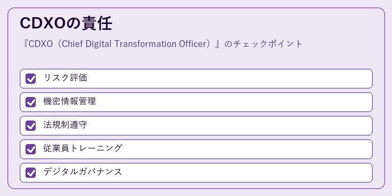 CDXOの責任
