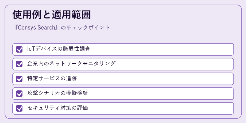 使用例と適用範囲