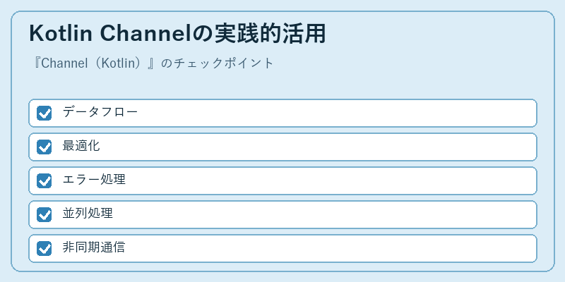 Kotlin Channelの実践的活用