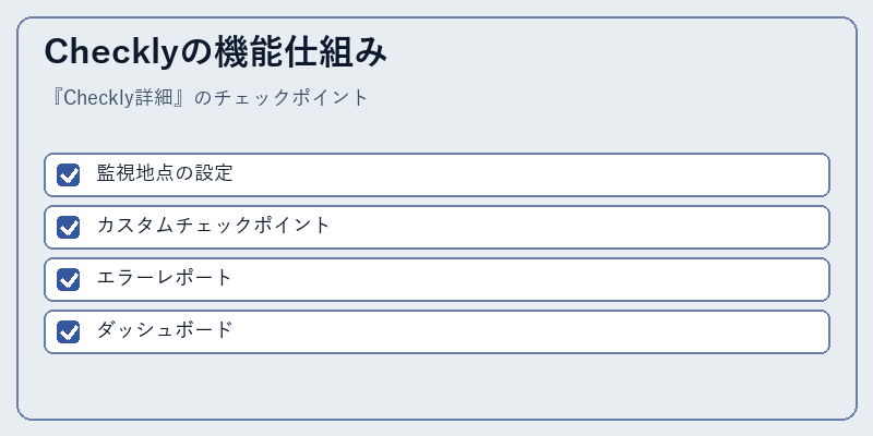 Checklyの機能仕組み