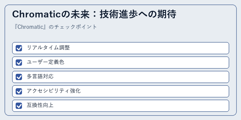 Chromaticの未来：技術進歩への期待