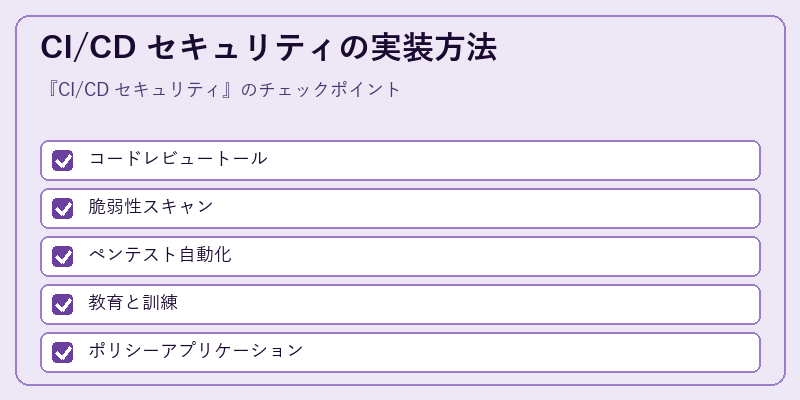 CI/CD セキュリティの実装方法