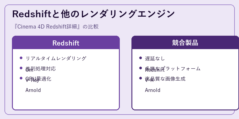 Redshiftと他のレンダリングエンジン