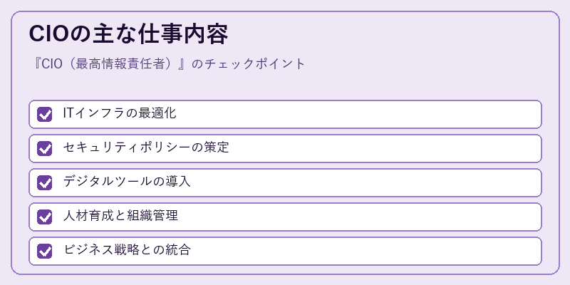 CIOの主な仕事内容