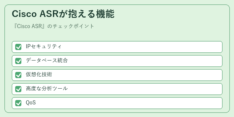 Cisco ASRが抱える機能