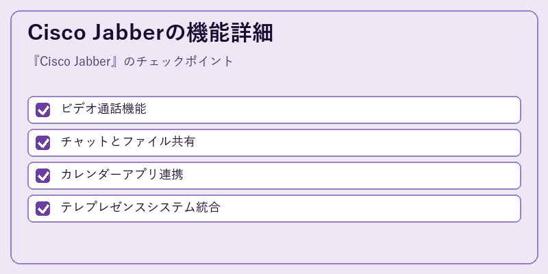Cisco Jabberの機能詳細