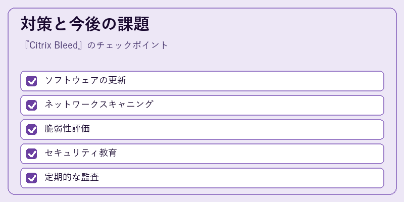 対策と今後の課題