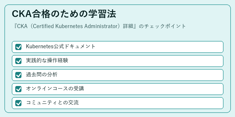 CKA合格のための学習法