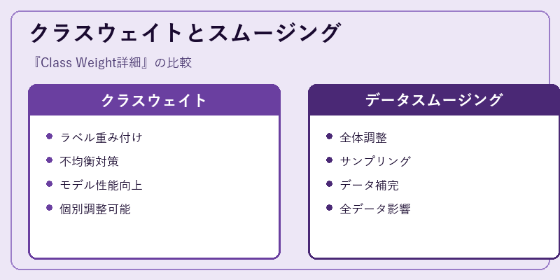 クラスウェイトとスムージング