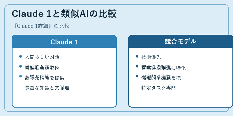 Claude 1と類似AIの比較