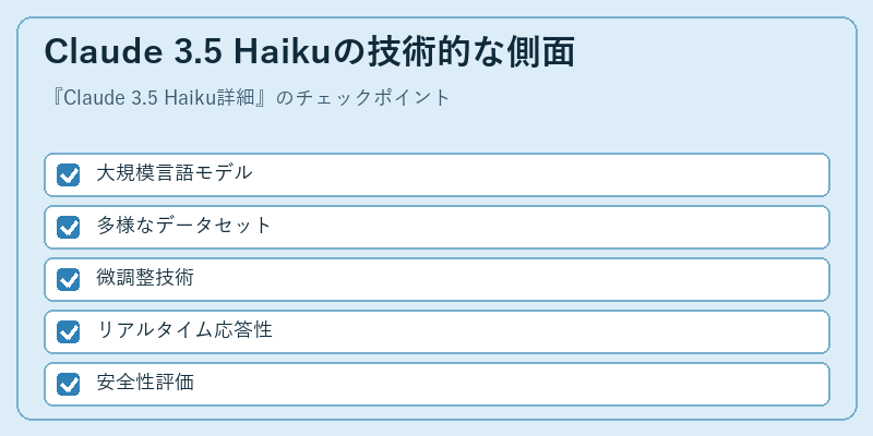 Claude 3.5 Haikuの技術的な側面