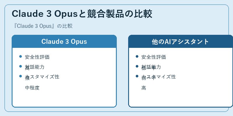 Claude 3 Opusと競合製品の比較