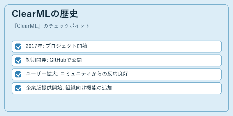ClearMLの歴史