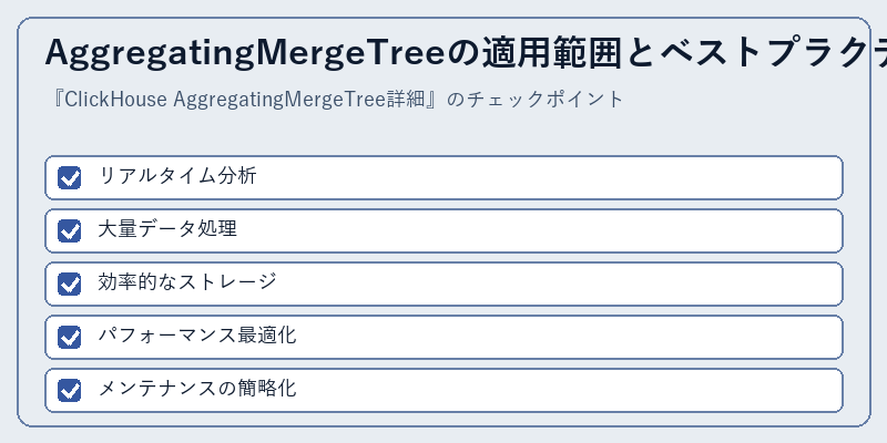 AggregatingMergeTreeの適用範囲とベストプラクティス
