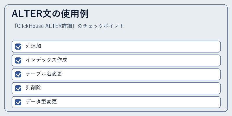ALTER文の使用例
