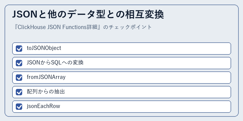 JSONと他のデータ型との相互変換