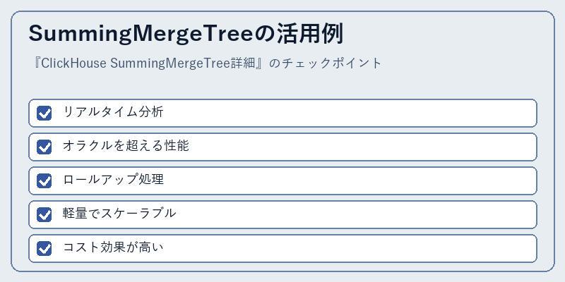SummingMergeTreeの活用例