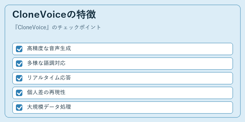 CloneVoiceの特徴
