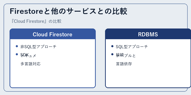 Firestoreと他のサービスとの比較