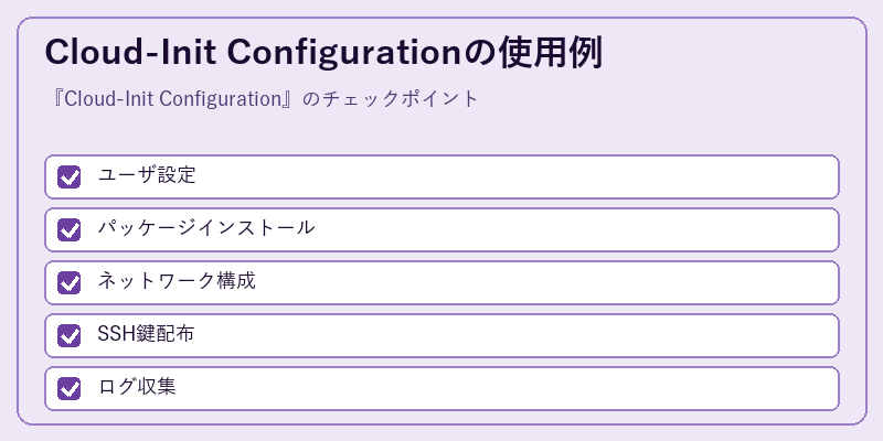 Cloud-Init Configurationの使用例