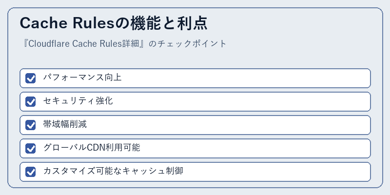Cache Rulesの機能と利点