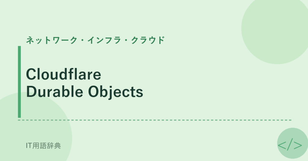 Cloudflare Durable Objects アイキャッチ