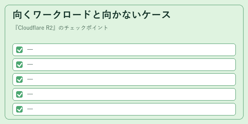 向くワークロードと向かないケース