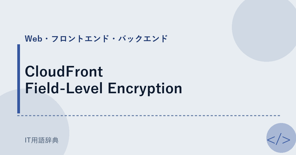 CloudFront Field-Level Encryption アイキャッチ