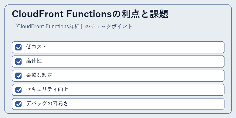 CloudFront Functionsの利点と課題