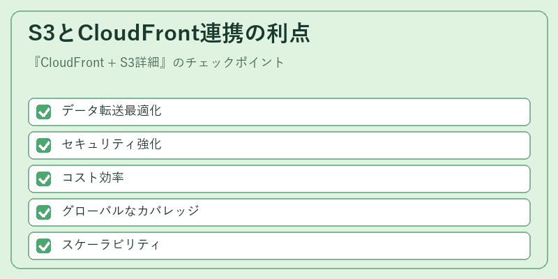 S3とCloudFront連携の利点