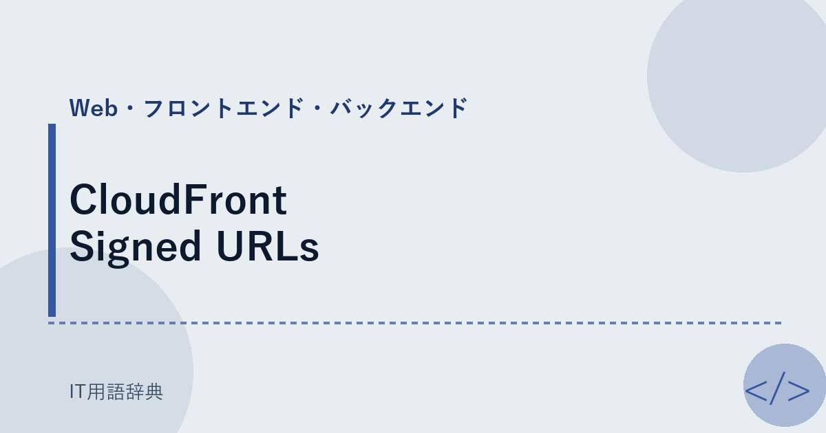 CloudFront Signed URLs アイキャッチ